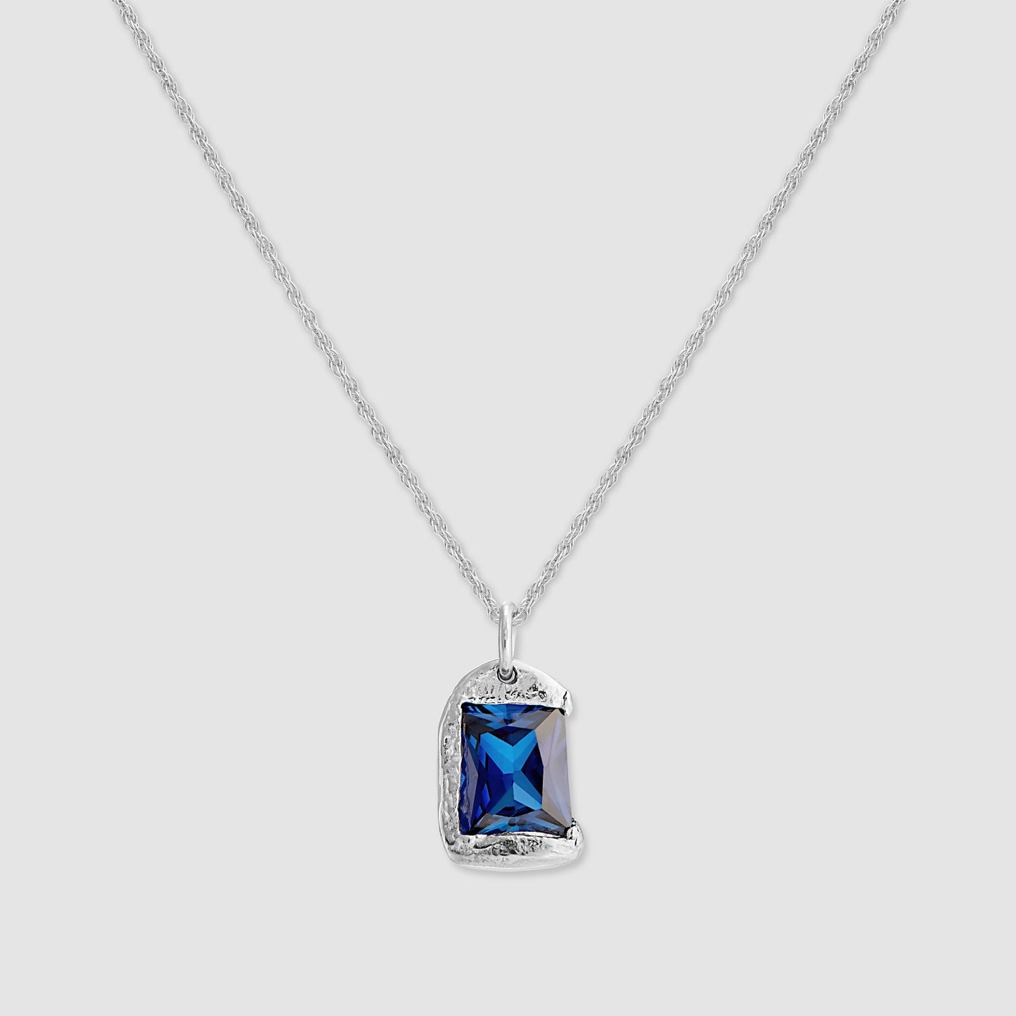 The Rose Pendant - Silver - Blue