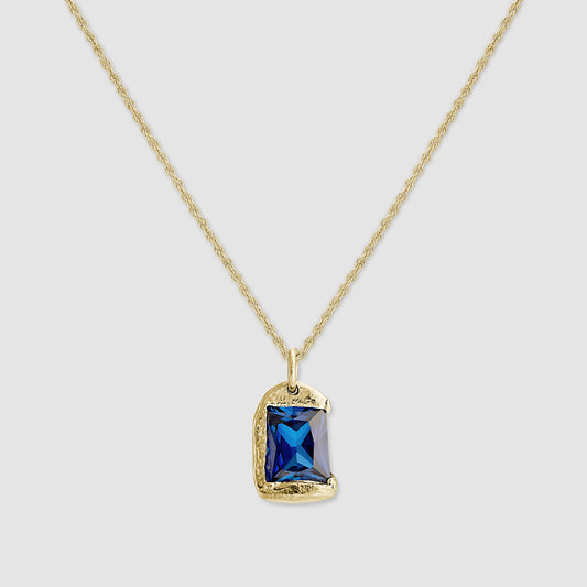 The Rose Pendant - Gold - Blue