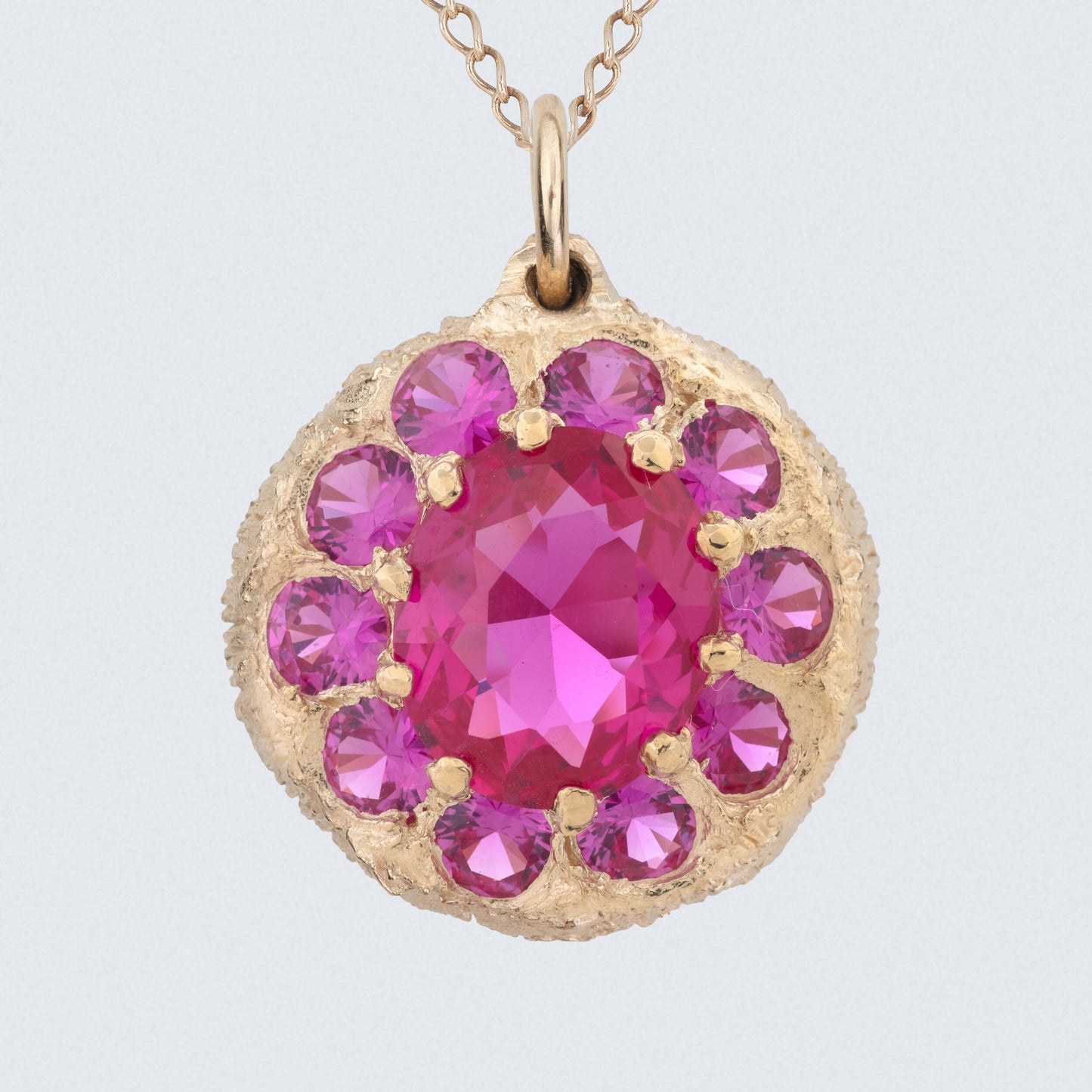 The Burnham Pendant - Pink - Gold