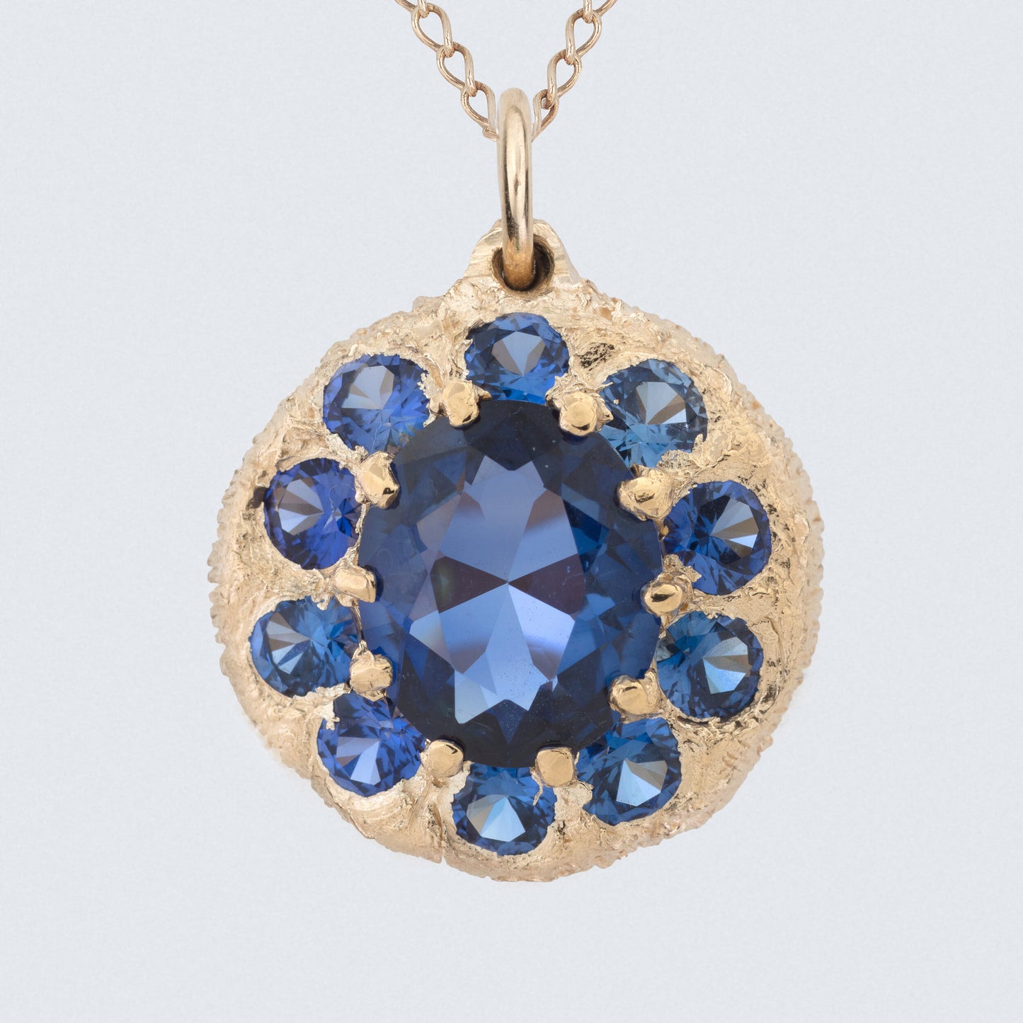 The Burnham Pendant - Blue - Gold