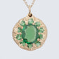 The Burnham Pendant - Green - Gold