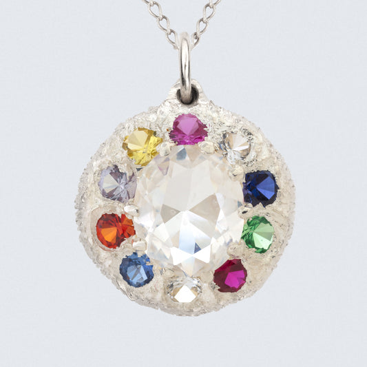 The Burnham Pendant - Multi - Silver
