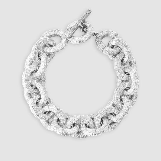 Chunky Rhubarb Bracelet - Silver