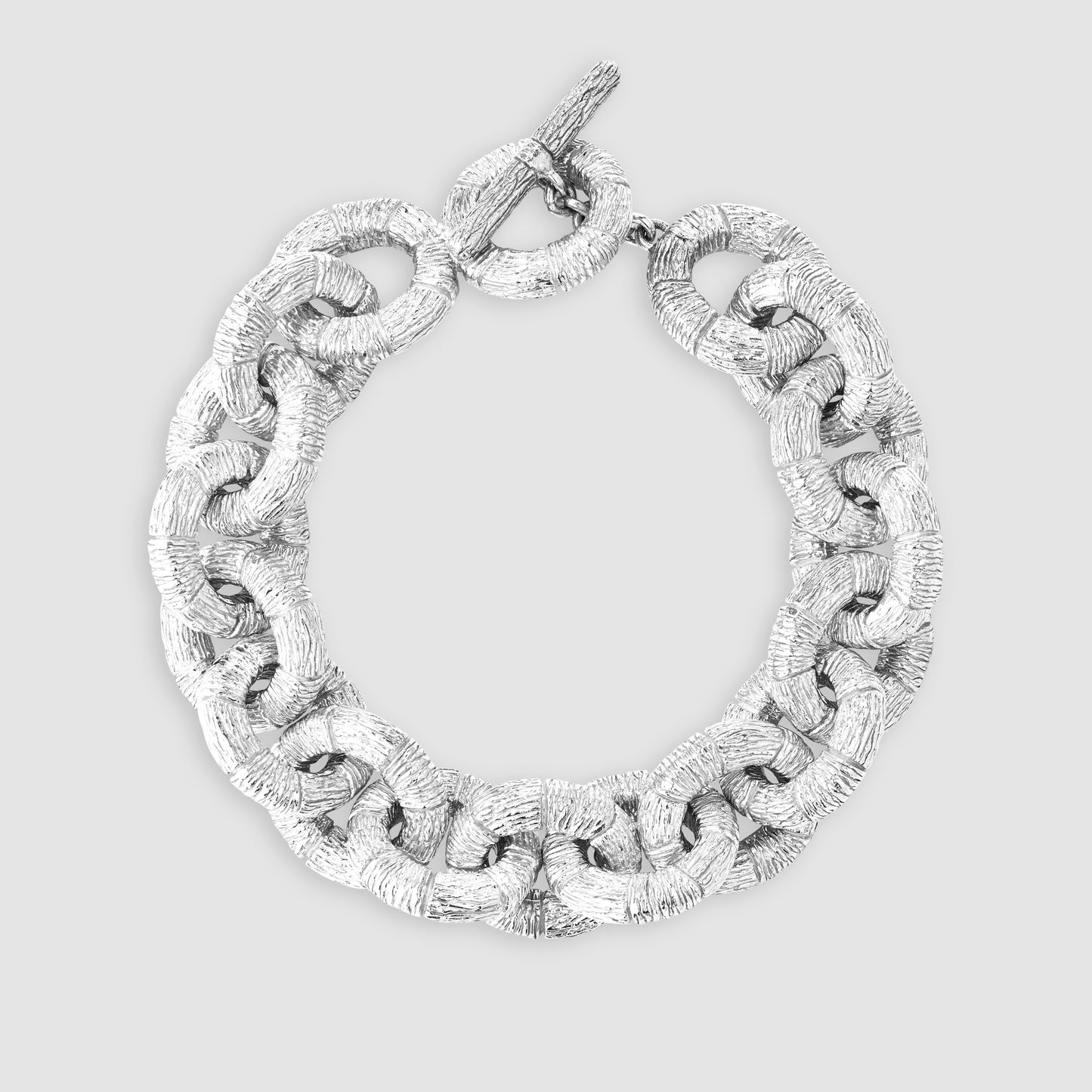 Chunky Rhubarb Bracelet - Silver