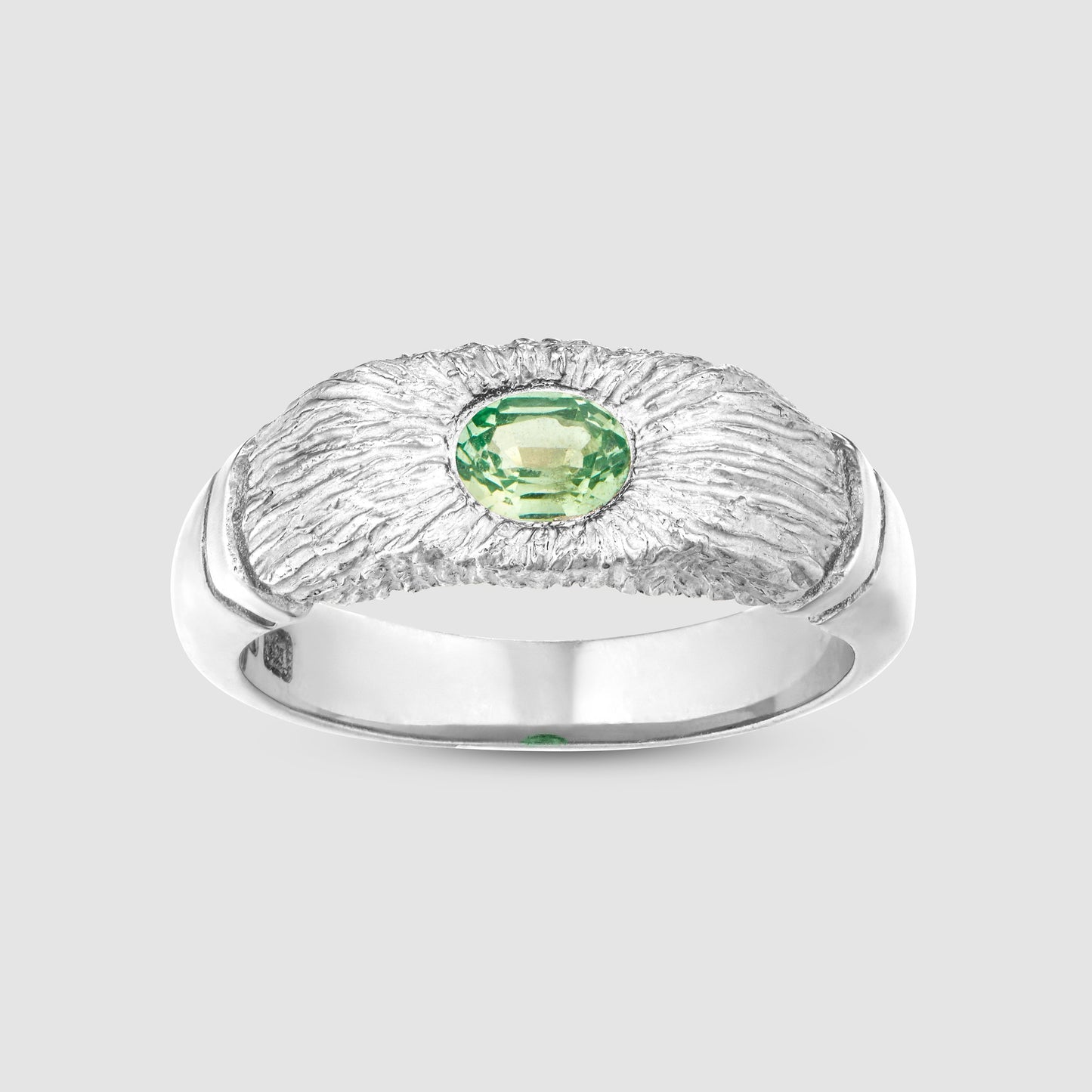 Hand Me Down Ring - Green - Silver