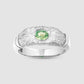 Hand Me Down Ring - Green - Silver