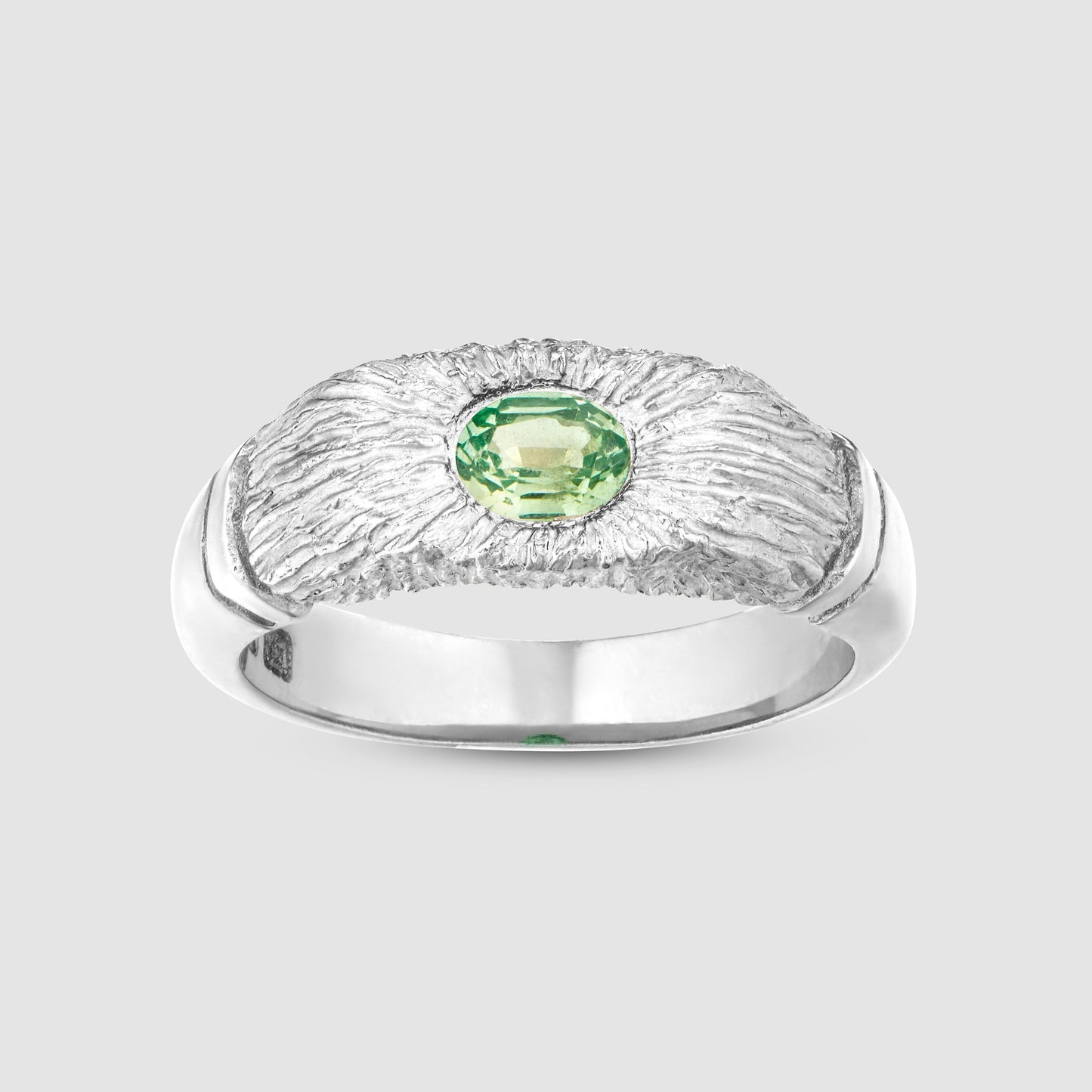 Hand Me Down Ring - Green - Silver
