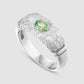 Hand Me Down Ring - Green - Silver