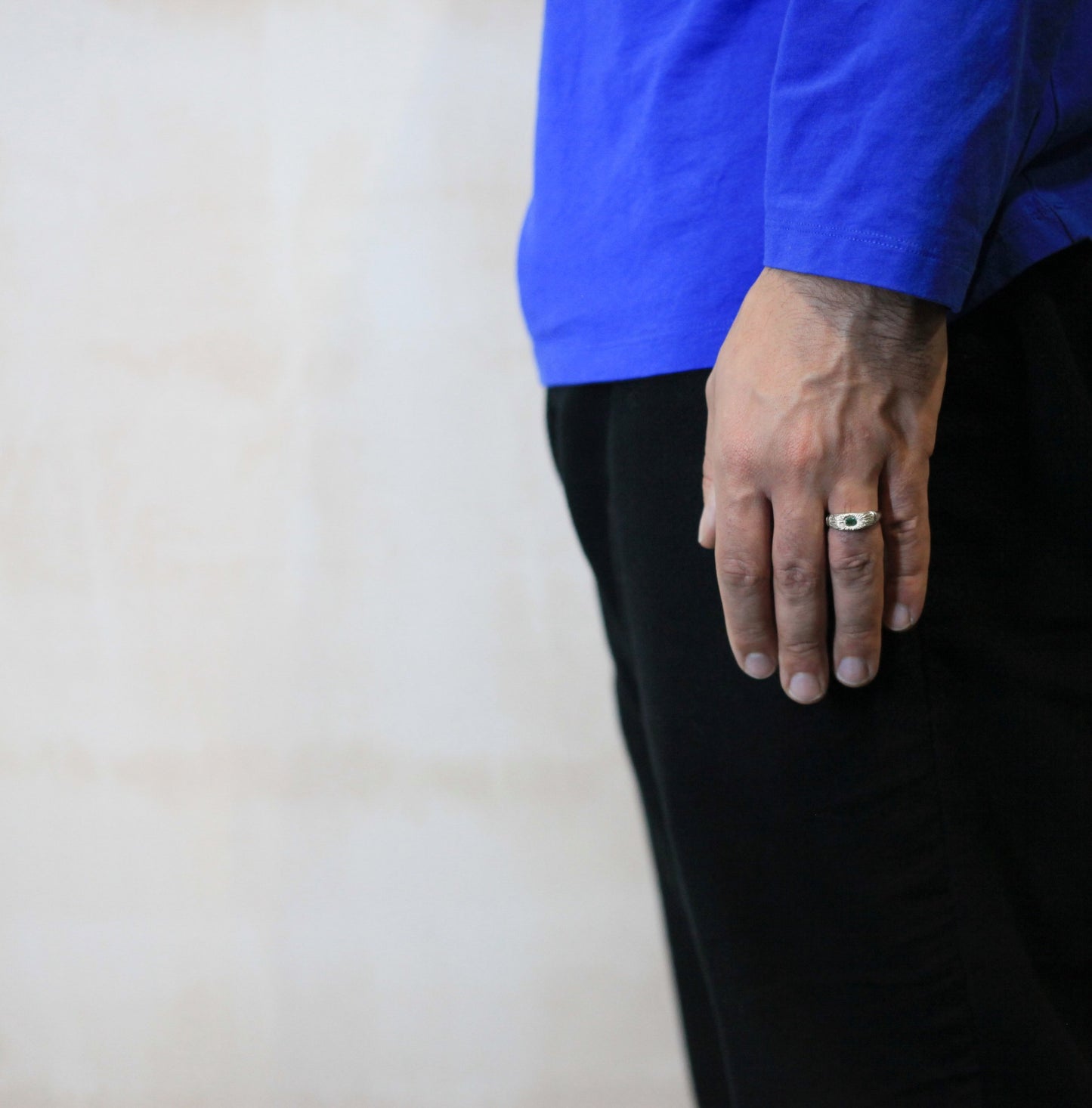 Hand Me Down Ring - Green - Silver