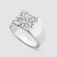 The Mini Rose Garden Signet - Clear - Silver