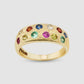Mini Riviera Ring - Gold - Multi