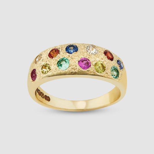 Mini Riviera Ring - Gold - Multi