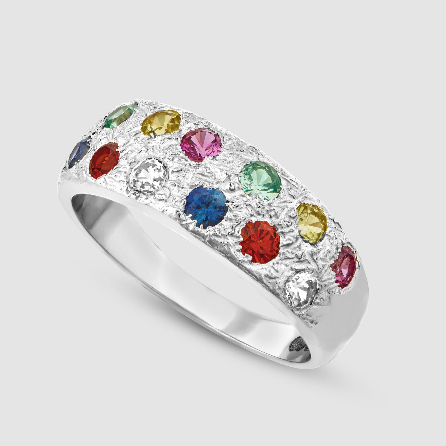 Mini Riviera Ring - Silver - Multi