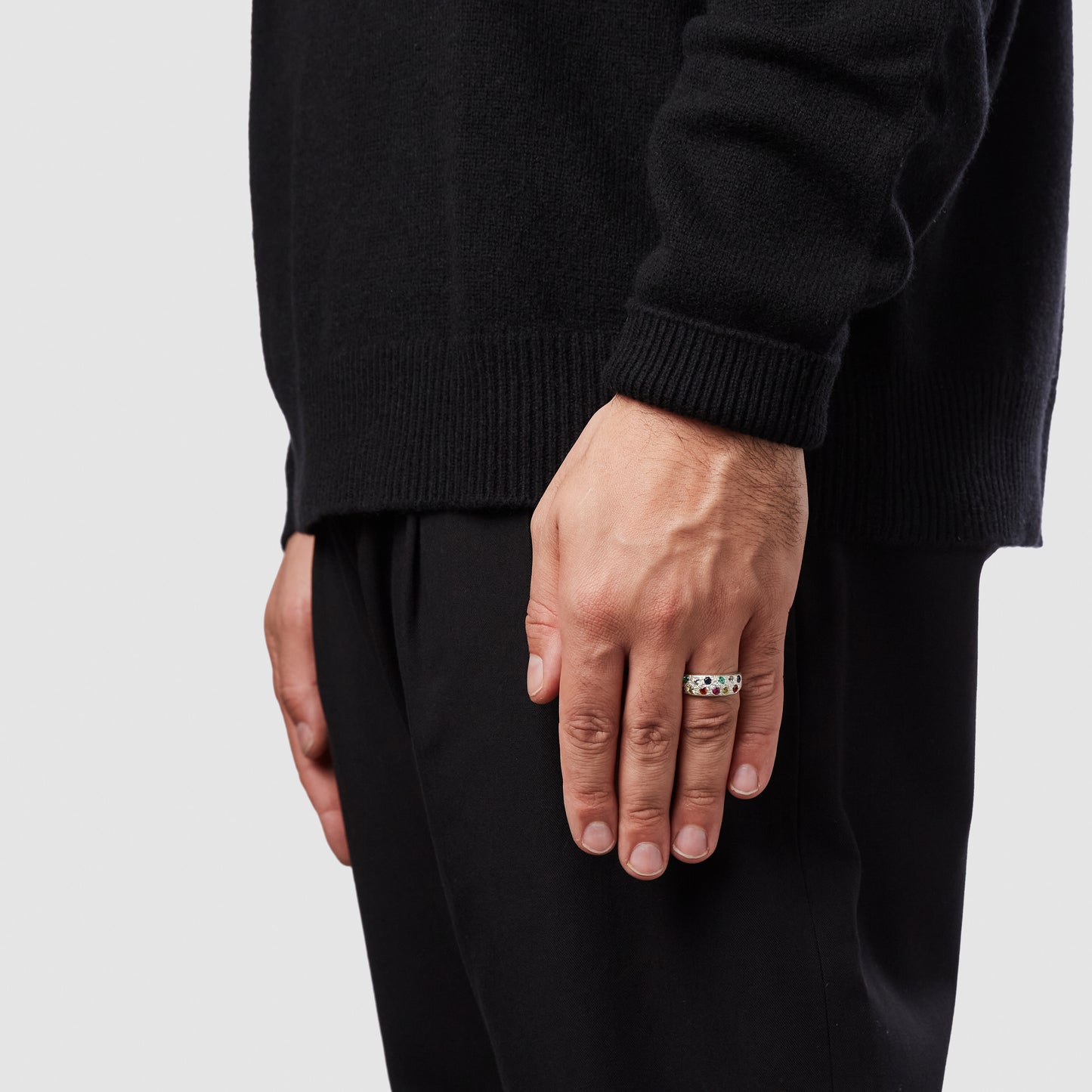 Mini Riviera Ring - Silver - Multi