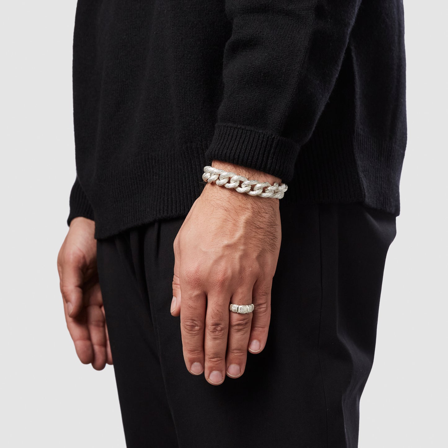 Oak Cuban Bracelet - Silver
