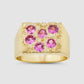 The Rose Garden Signet - Gold - Pink