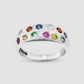 Mini Riviera Ring - Silver - Multi