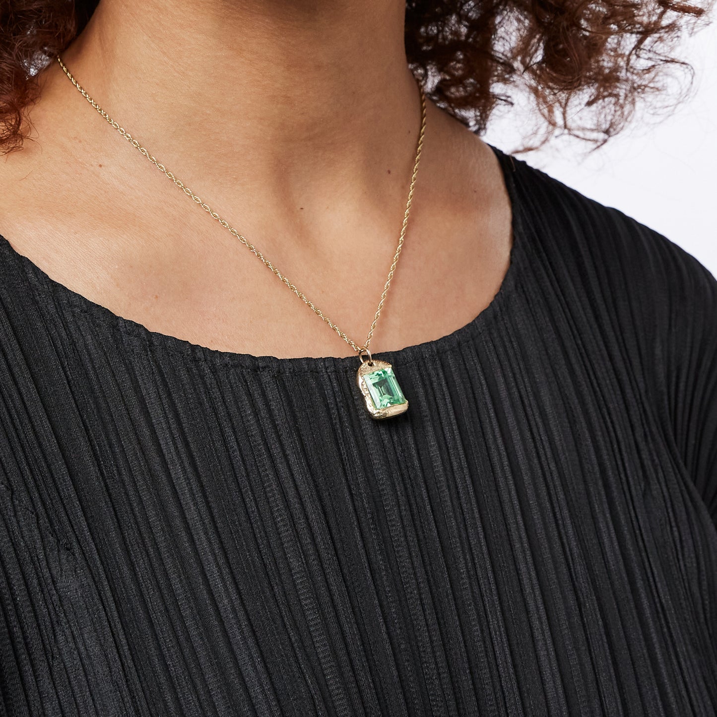 The Rose Pendant - Gold - Green