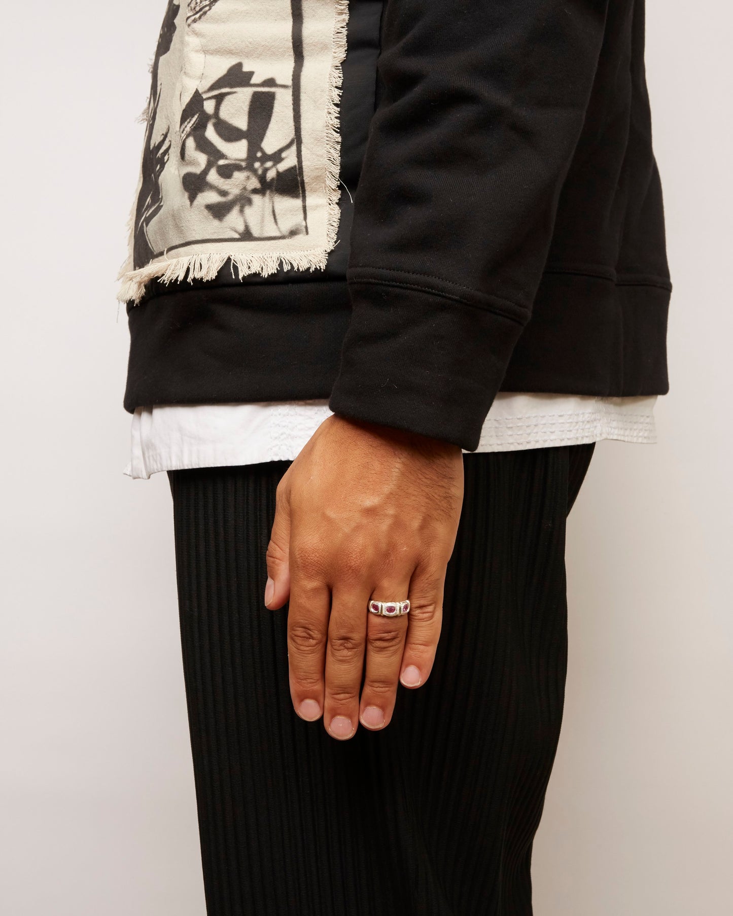 Window Box Ring - Pink - Silver