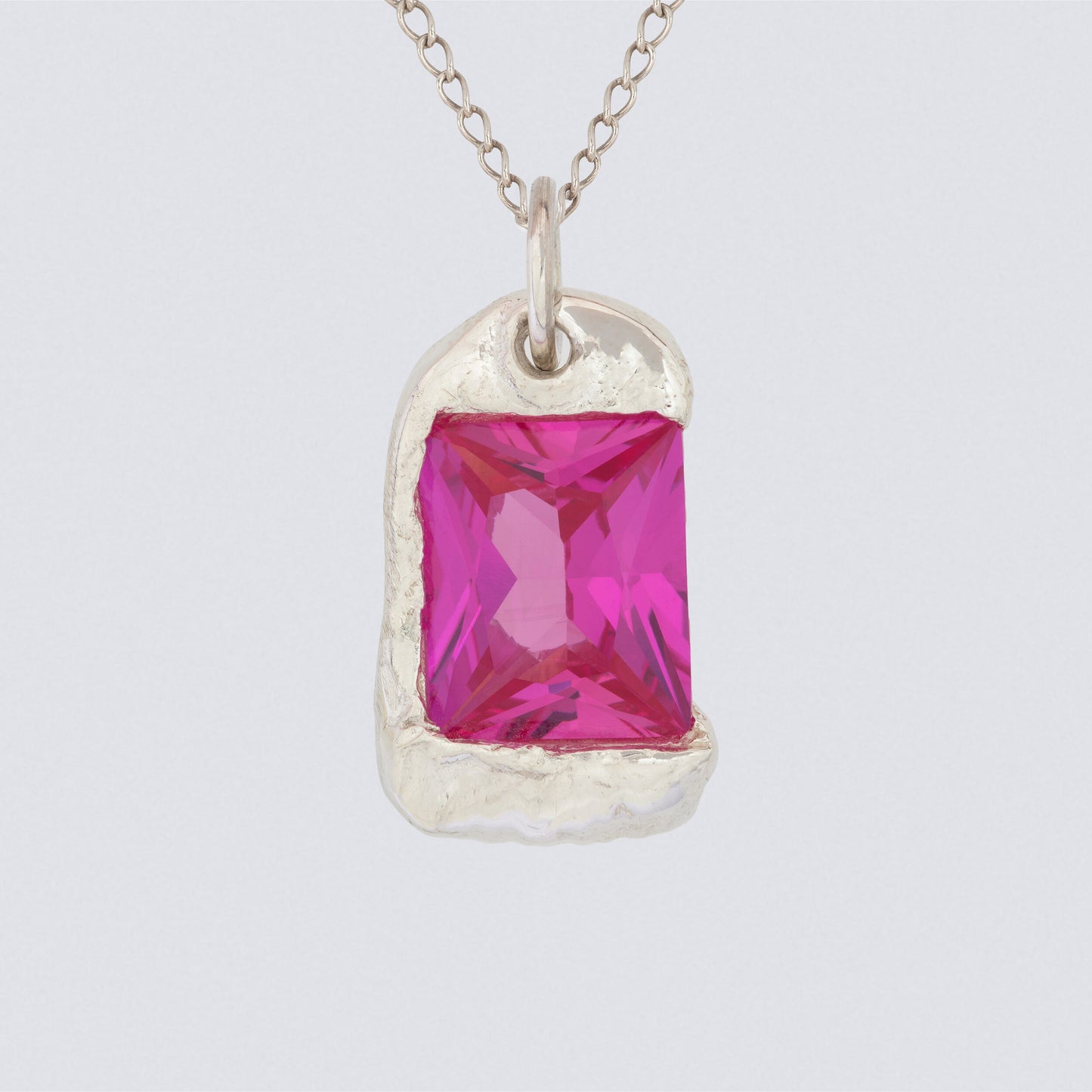 The Rose Pendant - Silver - Pink