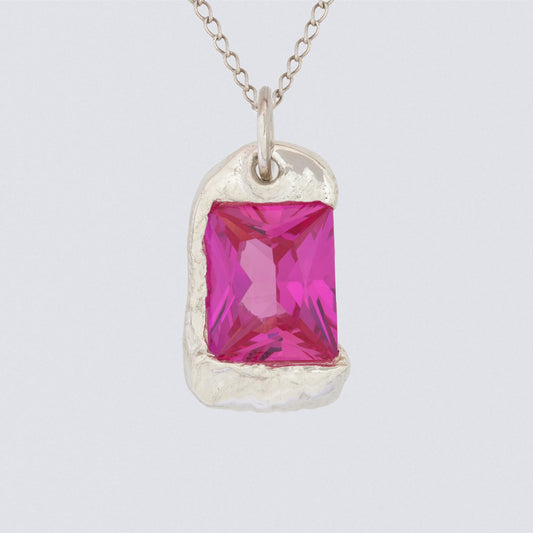 The Rose Pendant - Silver - Pink