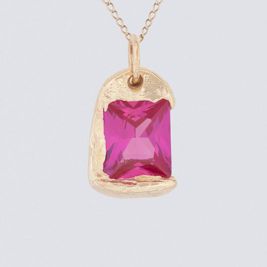 The Rose Pendant - Gold - Pink