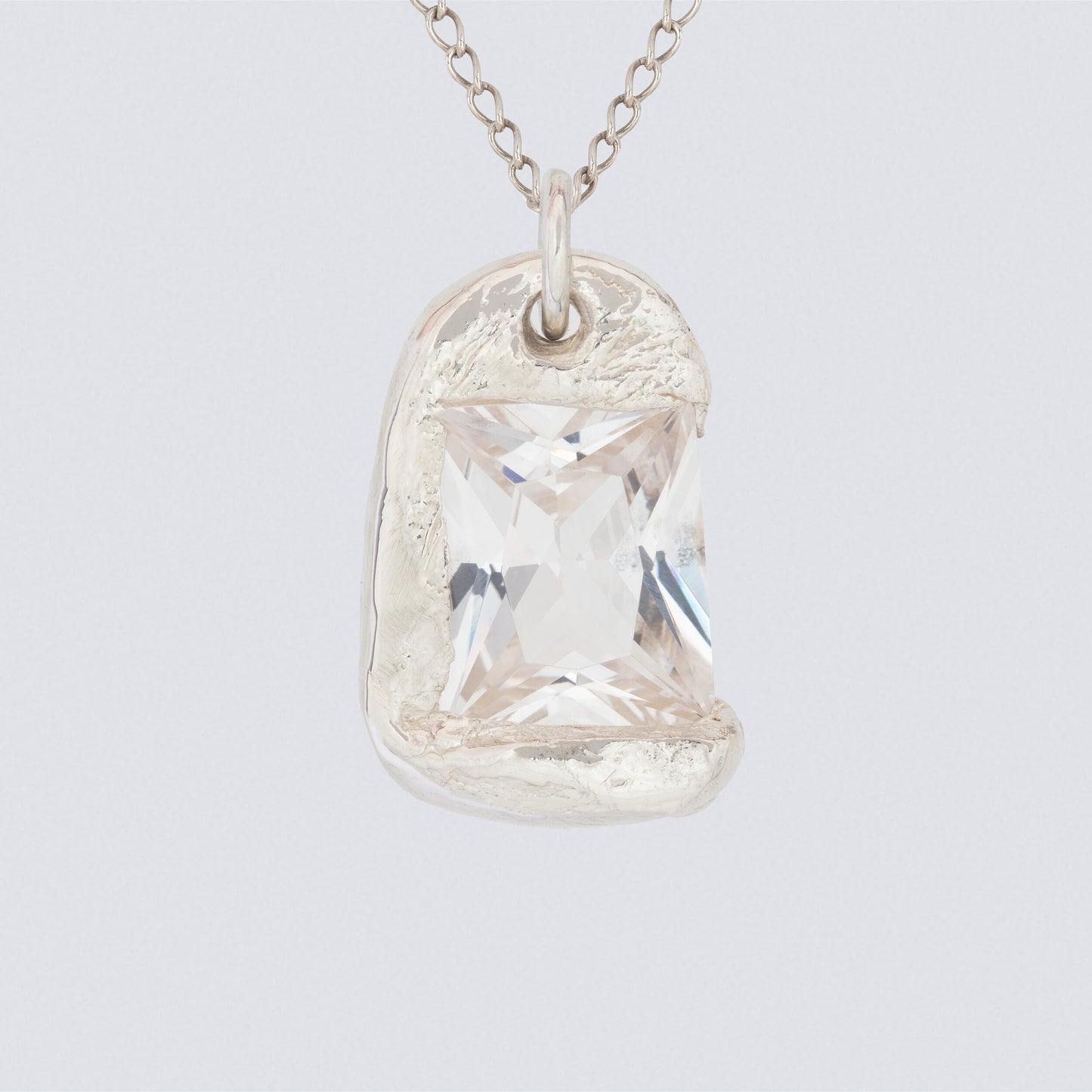 The Rose Pendant - Silver - Clear