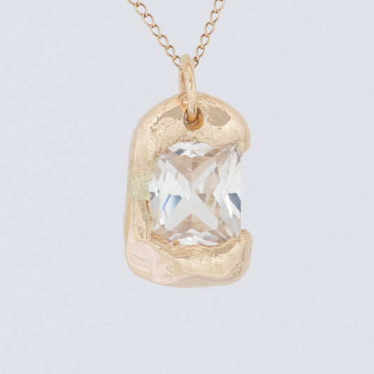 The Rose Pendant - Gold - Clear